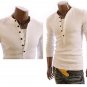 Mens Autumn Long Sleeve V T Shirt