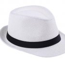 Womens Mens Unisex Fedora Trilby Gangster Cap Straw Panama Hat