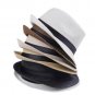 Womens Mens Unisex Fedora Trilby Gangster Cap Straw Panama Hat