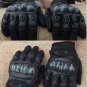 Motorcycle Tactical Sports Gloves Leather Plus Carbon Fiber Airsoft Paintball
