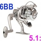 Fishing Spinning Reel 5.1:1 Rod 6BB Ball Bearings
