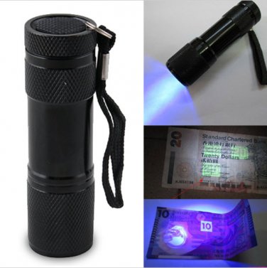 Blacklight UV Flashlight Counterfeit Money Currency Detector