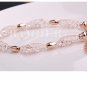 10pc Lot 18K Rose Gold Plated Austrian Crystal Bracelet Mesh Jewellery Chain