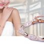 10pc Lot 18K Rose Gold Plated Austrian Crystal Bracelet Mesh Jewellery Chain