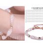 10pc Lot 18K Rose Gold Plated Austrian Crystal Bracelet Mesh Jewellery Chain