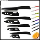 4pc Ceramic Knife Set Kitchen Knives Zirconia Black Blades with Sheath