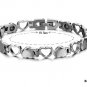 Titanium Steel Magnet Heart Bracelet with free matching Earrings