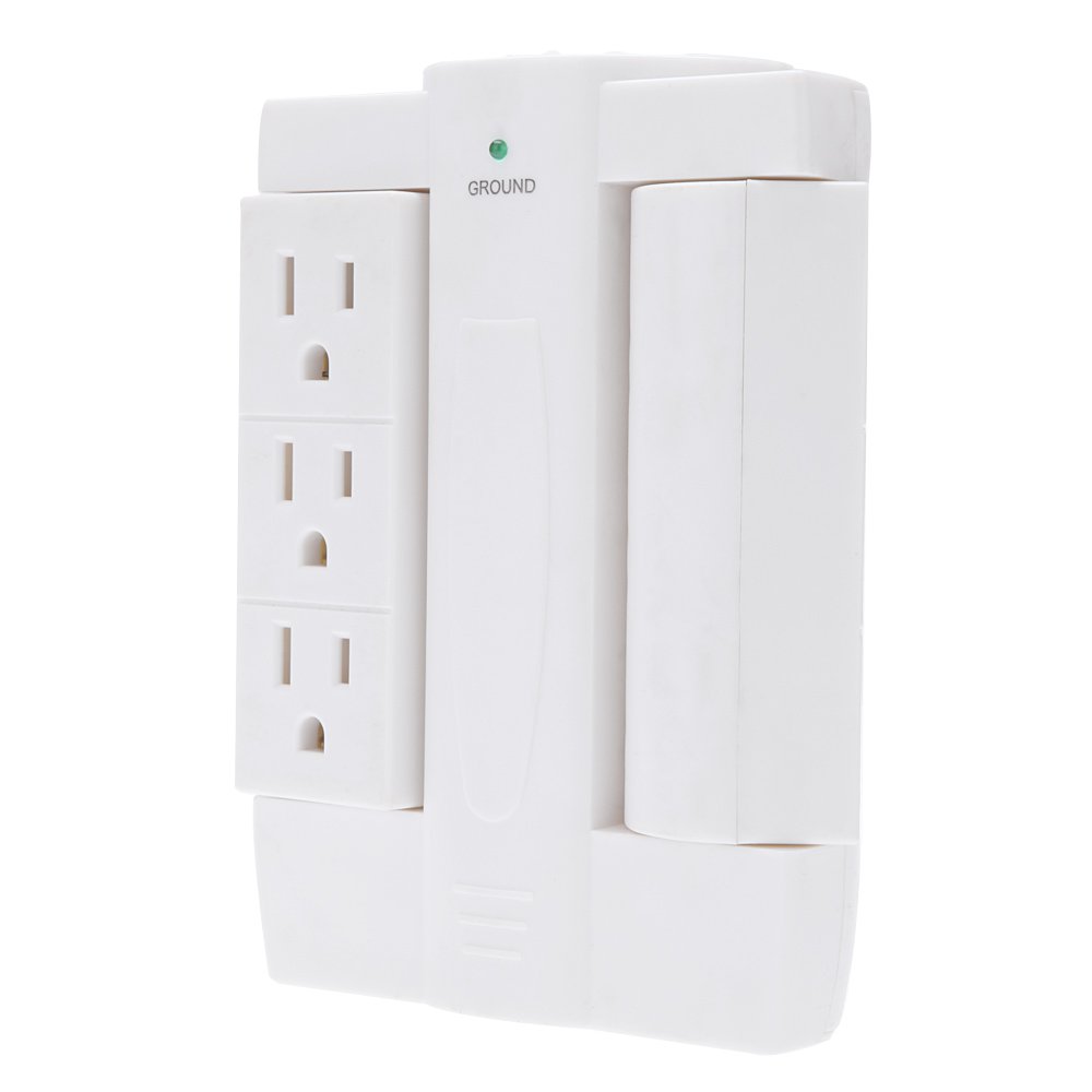 Swivel Wall Socket 6 in 1 Splitter Electrical Outlet Plug