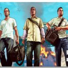 GTA 5 V Grand Theft Auto Video Game Silk Fabric Poster PS4 Xbox