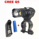 Bicycle SMD LED Light Bike Flashlight Kit + Rechargeable Battery + Charger