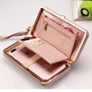 Womens Pink iPhone 8 7 Samsung Galaxy S8 Plus S7 Note 4 3 Purse Case Wallet Tote Bag Cover