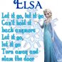 Frozen Elsa Let It Go Small Children's T-Shirt New!