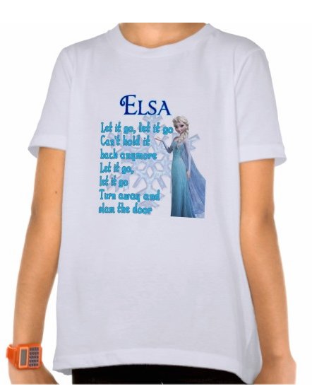 Frozen Elsa Let it Go Medium Children's T-shirt New!