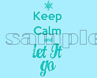 Frozen Keep Calm & Let It Go Child's Medium T-shirt