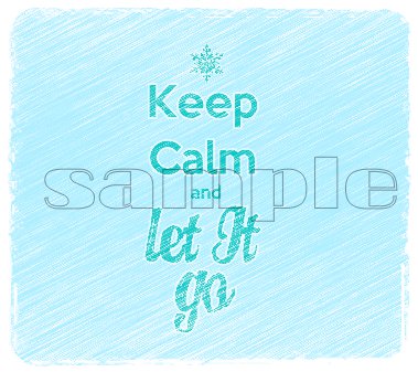 Frozen Keep Calm & Let It Go faded Child's Large T-Shirt