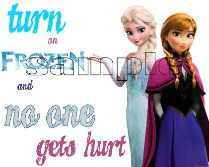 Frozen Turn it on and No One Gets Hurt Ana & Elsa Child's Small T-Shirt