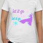 Frozen Let It Go Elsa Snowflake Art Child's Large T-Shirt