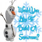 Olaf Would You Like To Build A Snowman Frozen Child's Large T-Shirt