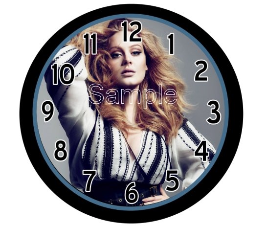 Adele Beauitful 9" Novelty Wall Clock 01