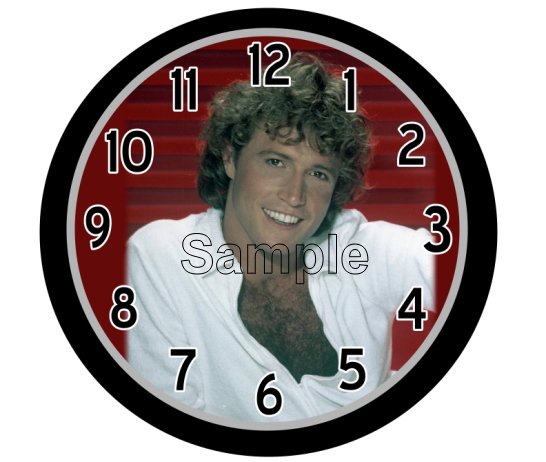 Andy Gibb Dreamy 9" Novelty Wall Clock 01