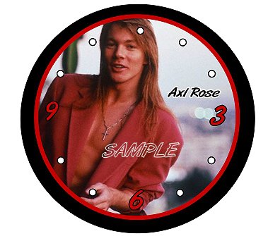 Axl Rose GNR 9" Novelty Wall Clock 01