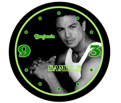 Benjamin Bratt Hottie 9" Novelty Wall Clock 02