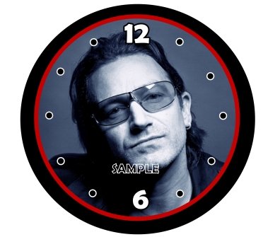 Bono U2 9" Novelty Wall Clock 01