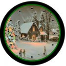 Christmas Cottage in the Woods 9" Novelty Wall Clock 01