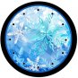 Winter Blue Snowflake 9" Novelty Wall Clock 01