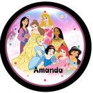 Disney Princesses Children's Personalized 9" Novelty Wall Clock 02