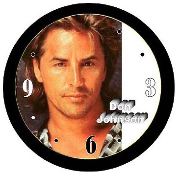 Don Johnson Handsome 9" Novelty Wall Clock 02