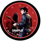 Elvis Presley Black Leather Suit 9" Novelty Wall Clock 02