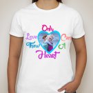 Frozen Ana Elsa Only Love Can Thaw A Heart Child's Large T-shirt