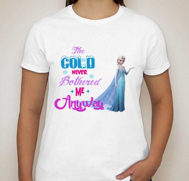 Frozen Elsa Cold Never Bothered Me Child's Small T-shirt