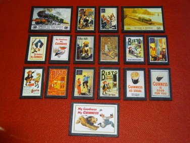 Bisto Guinness John Bull Railway Wallboards OO Gauge Advertising Signs Set of 17 #2044