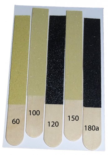 Sanding Sticks Type 3 Single Sided 10 Grades 2 of each O Gauge Aid + 2 FREE #2031