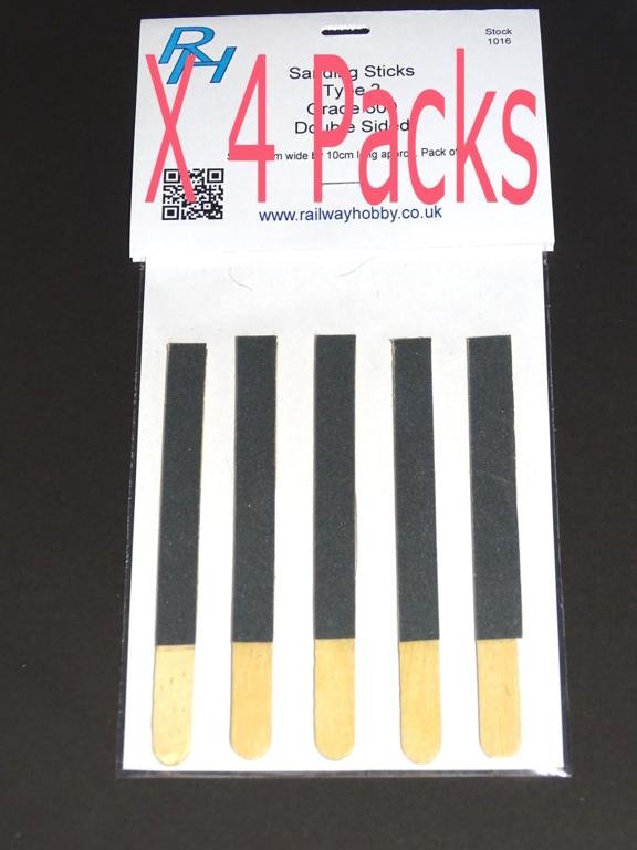 Sanding Sticks Type 2 Grade 600 Double Sided Pack 20 Suit OO Gauge + 2 FREE #2061