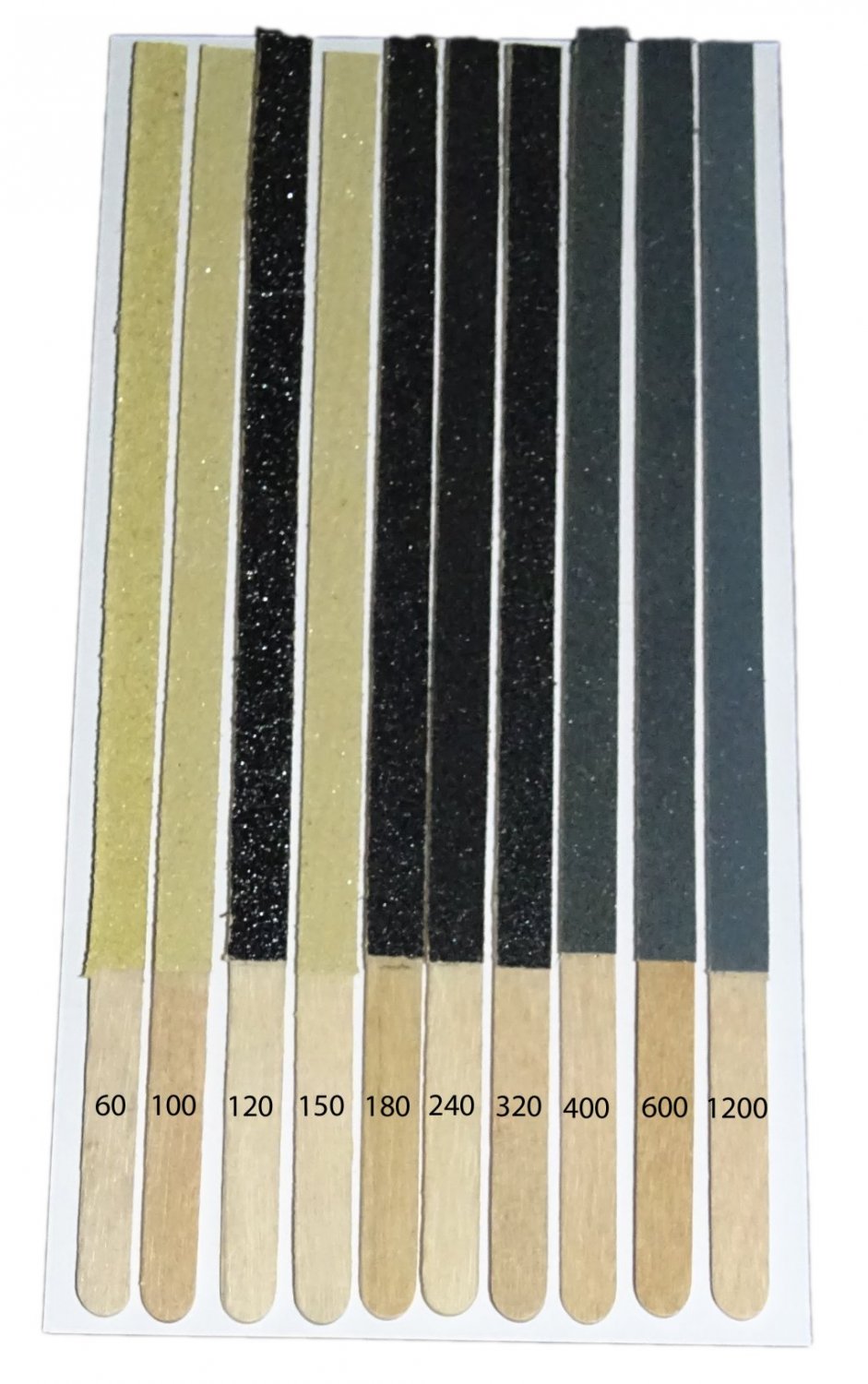 Sanding Sticks Type 1 Double Sided 10 Grades 2 of each N Gauge Aid + 2 FREE #2028