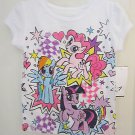 Girls My Little Pony T Shirt Size 2T White with Sparkly Ponies NWT