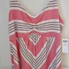 Soma Intimates Soft Jersey Cami Pink with Tan Stripes Size M NWT!