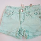 Justice for Girls Light Green Denim Shorts Size 6 Regular New with Tags!!!