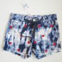 Justice for Girls Shorts Blue Tie Dye with Red Hearts and Skulls Size 8 Slim NWT
