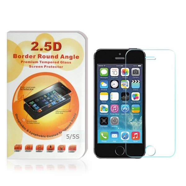 Premium Tempered Glass Screen Protector for Apple iPhone 5 / 5S