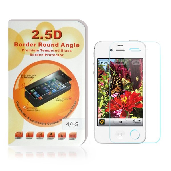 Premium Tempered Glass Screen Protector for Apple iPhone 4 / 4S