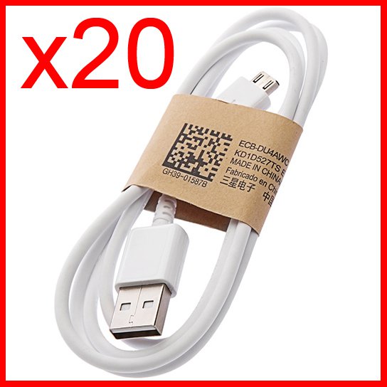 20 x Micro USB Data Charging Sync Cable for Samsung Galaxy S4 i9500 S3 S2 Note 2 N7100