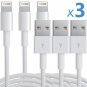 3x 8 Pin USB Data Sync Charger Cable Cord for iPhone 5 5S 5C iPod Touch 5 Nano 7