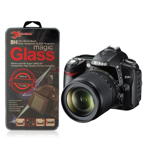 Real 9H Tempered Glass Screen Protector for Nikon D90 Digital SLR Camera