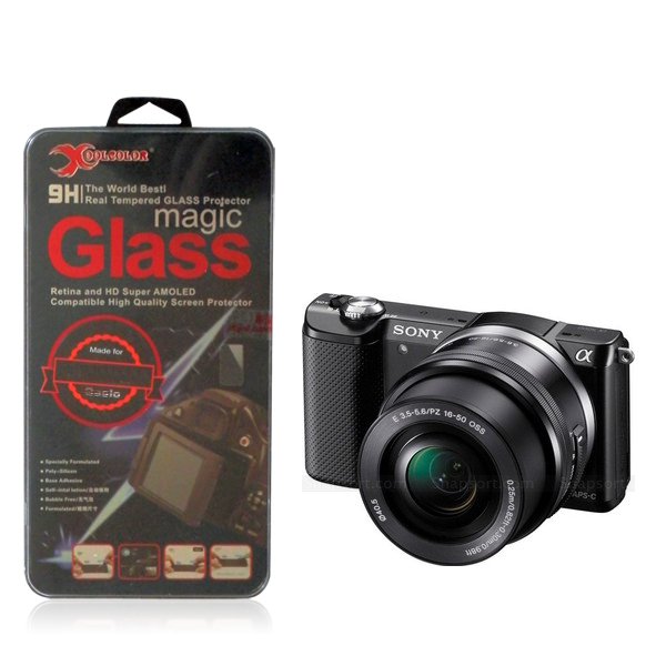 Real 9H Tempered Glass Screen Protector for Sony Alpha a5000 Digital Camera