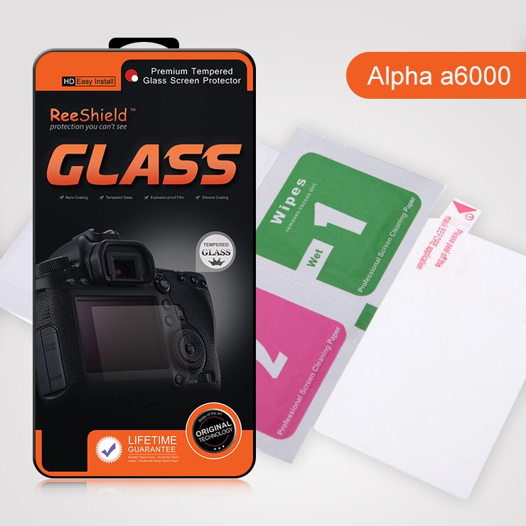 ReeShield Tempered Glass LCD Screen Protector for Sony Alpha a6000 a5100 a5000 Camera