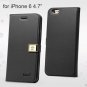 Ailun Luxury Leather Wallet Case Protective Cover for iPhone 6S & iPhone 6 4.7" - Black